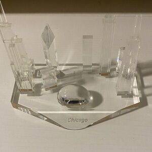 Clear Acrylic Chicago Skyline Model